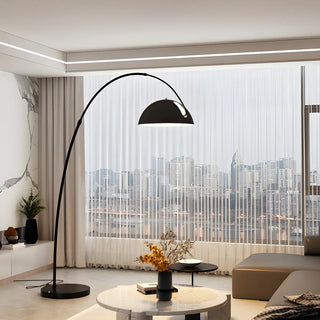 Adjustable Height Chrome Dome and Arc Floor Lamp Zawala Image - 11