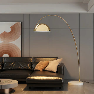 Adjustable Height Chrome Dome and Arc Floor Lamp Zawala Image - 15