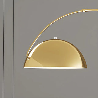 Adjustable Height Chrome Dome and Arc Floor Lamp Zawala Image - 7