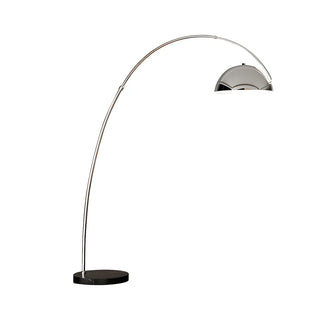 Adjustable Height Chrome Dome and Arc Floor Lamp Zawala Image - 10