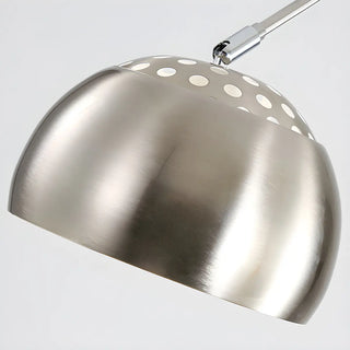 Chrome Finish Modern Arc and Dome Metal LED Floor Lamp Zawala Image - 11