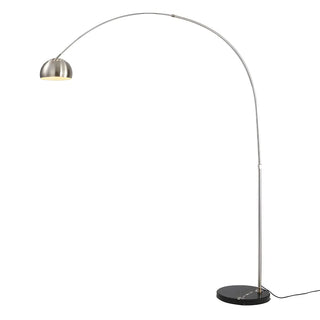 Chrome Finish Modern Arc and Dome Metal LED Floor Lamp Zawala Image - 12