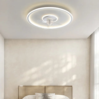 Modern Ring Remote Dimming Ceiling Fan with LED Light Zawala Image - 2