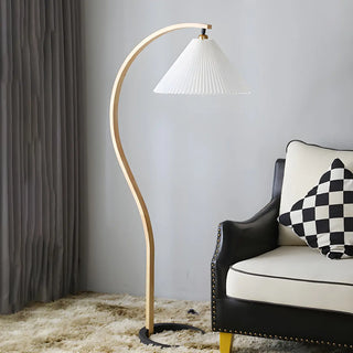 ZOWALA - Modern Solid Wood Red Floor Lamp Image - 14