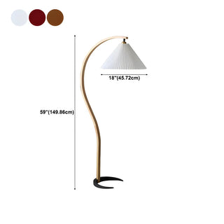 ZOWALA - Modern Solid Wood Red Floor Lamp #size