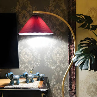 ZOWALA - Modern Solid Wood Red Floor Lamp Image - 6
