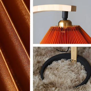 ZOWALA - Modern Solid Wood Red Floor Lamp Image - 8