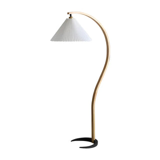 ZOWALA - Modern Solid Wood Red Floor Lamp Image - 9