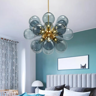 ZOWALA - Modern Stained Glass Bubble Chandelier Image - 1