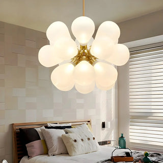 ZOWALA - Modern Stained Glass Bubble Chandelier Image - 2