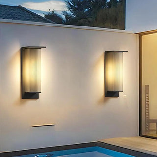 Modern Rectangular Metal LED Outdoor Wall Sconces Zawala Image - 1