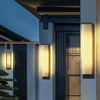 Modern Rectangular Metal LED Outdoor Wall Sconces Zawala Image - 2
