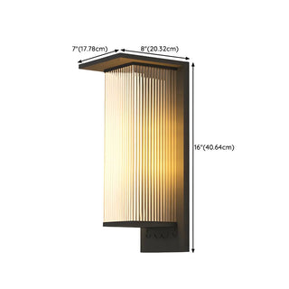 Modern Rectangular Metal LED Outdoor Wall Sconces Zawala Image - 21