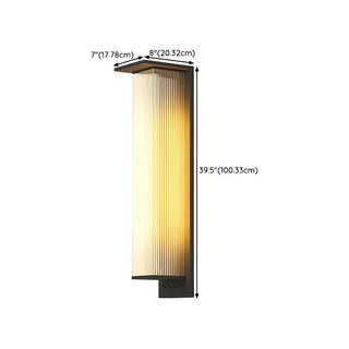 Modern Rectangular Metal LED Outdoor Wall Sconces Zawala Image - 24