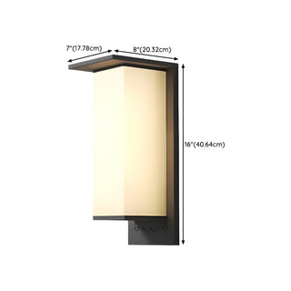 Modern Rectangular Metal LED Outdoor Wall Sconces Zawala Image - 26