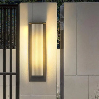 Modern Rectangular Metal LED Outdoor Wall Sconces Zawala Image - 5