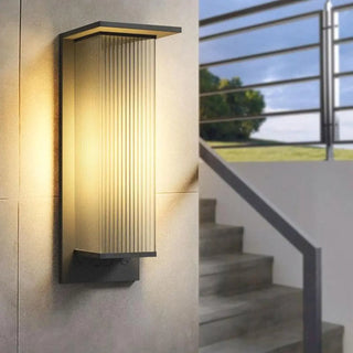 Modern Rectangular Metal LED Outdoor Wall Sconces Zawala Image - 6