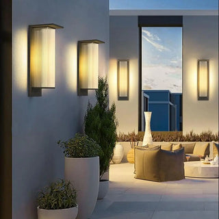 Modern Rectangular Metal LED Outdoor Wall Sconces Zawala Image - 8