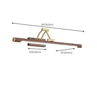 Adjustable Brown Linear Modern LED Metal Vanity Light Zowala Image - 16