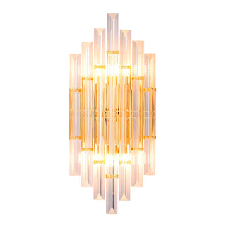 Modern Gold Tiered Crystal Bedside LED Wall Sconce Zawala Image - 13