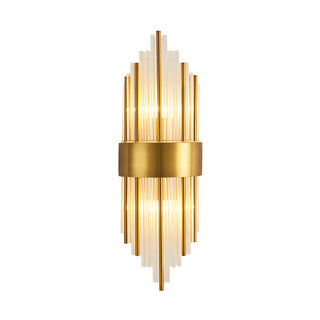 Modern Gold Tiered Crystal Bedside LED Wall Sconce Zawala Image - 5