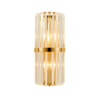 Modern Gold Tiered Crystal Bedside LED Wall Sconce Zawala Image - 7
