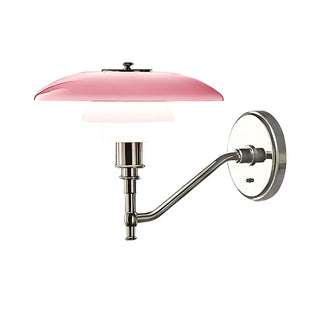 White Glass Tiered Modern LED Wall Light Fixture Zawala Image - 10