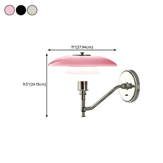 White Glass Tiered Modern LED Wall Light Fixture Zawala Image - 15