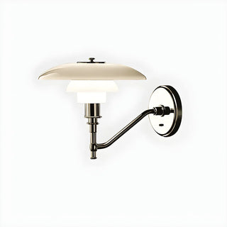 White Glass Tiered Modern LED Wall Light Fixture Zawala Image - 9