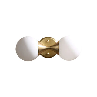 Double Globe Gold Wall Sconce Vanity Light Zawala Image - 8