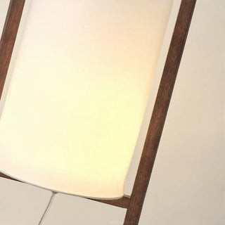 Modern Bedside Barrel Wooden Frame Floor Lamp Zawala Image - 9