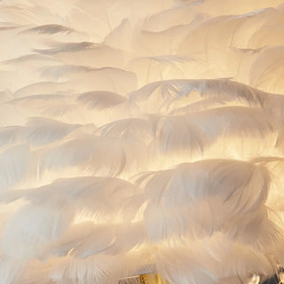 Luxury Feather Crystal Pendant Accents Floor Lamp Image - 7
