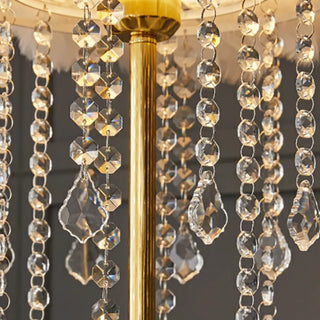 Luxury Feather Crystal Pendant Accents Floor Lamp Image - 8