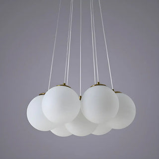 ZOWALA - White Glass Living Room Multi-Light Bubble Chandelier Image - 14
