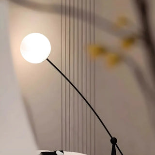 Modern Spherical Globe Black Arched Floor Lamp Zawala Image - 4