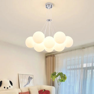 ZOWALA - White Resin Bubble Multi-Light Chandelier Image - 1