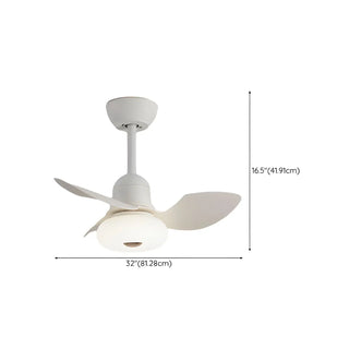 Modern Simple 3 Blade White LED Ceiling Fan with Light Zawala Image - 20