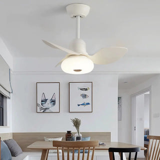 Modern Simple 3 Blade White LED Ceiling Fan with Light Zawala Image - 4