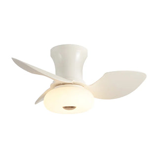 Modern Simple 3 Blade White LED Ceiling Fan with Light Zawala Image - 5