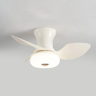 Modern Simple 3 Blade White LED Ceiling Fan with Light Zawala Image - 7