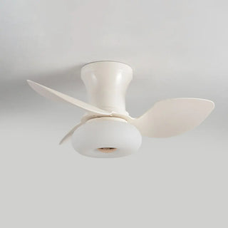 Modern Simple 3 Blade White LED Ceiling Fan with Light Zawala Image - 9