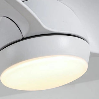 Semi-Flush Elegant Minimalist 3-Blade Ceiling Fan Light Zawala Image - 10
