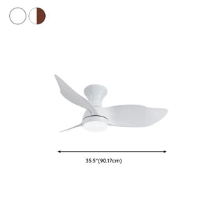 Semi-Flush Elegant Minimalist 3-Blade Ceiling Fan Light Zawala #size