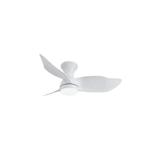 Semi-Flush Elegant Minimalist 3-Blade Ceiling Fan Light Zawala Image - 7