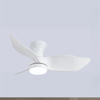 Semi-Flush Elegant Minimalist 3-Blade Ceiling Fan Light Zawala Image - 8