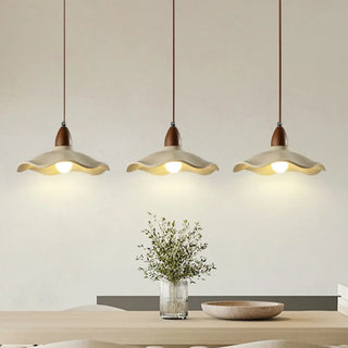 Modern Wave Concrete Grey Bedroom Pendant Lamp Light Zawala Image - 1