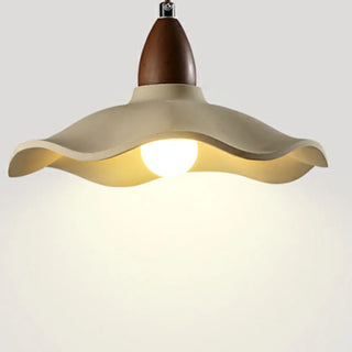 Modern Wave Concrete Grey Bedroom Pendant Lamp Light Zawala Image - 13