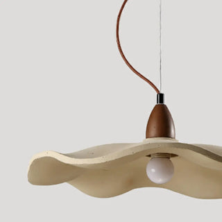 Modern Wave Concrete Grey Bedroom Pendant Lamp Light Zawala Image - 14