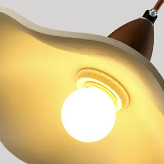 Modern Wave Concrete Grey Bedroom Pendant Lamp Light Zawala Image - 18