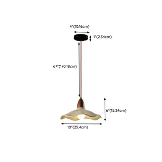 Modern Wave Concrete Grey Bedroom Pendant Lamp Light Zawala #size